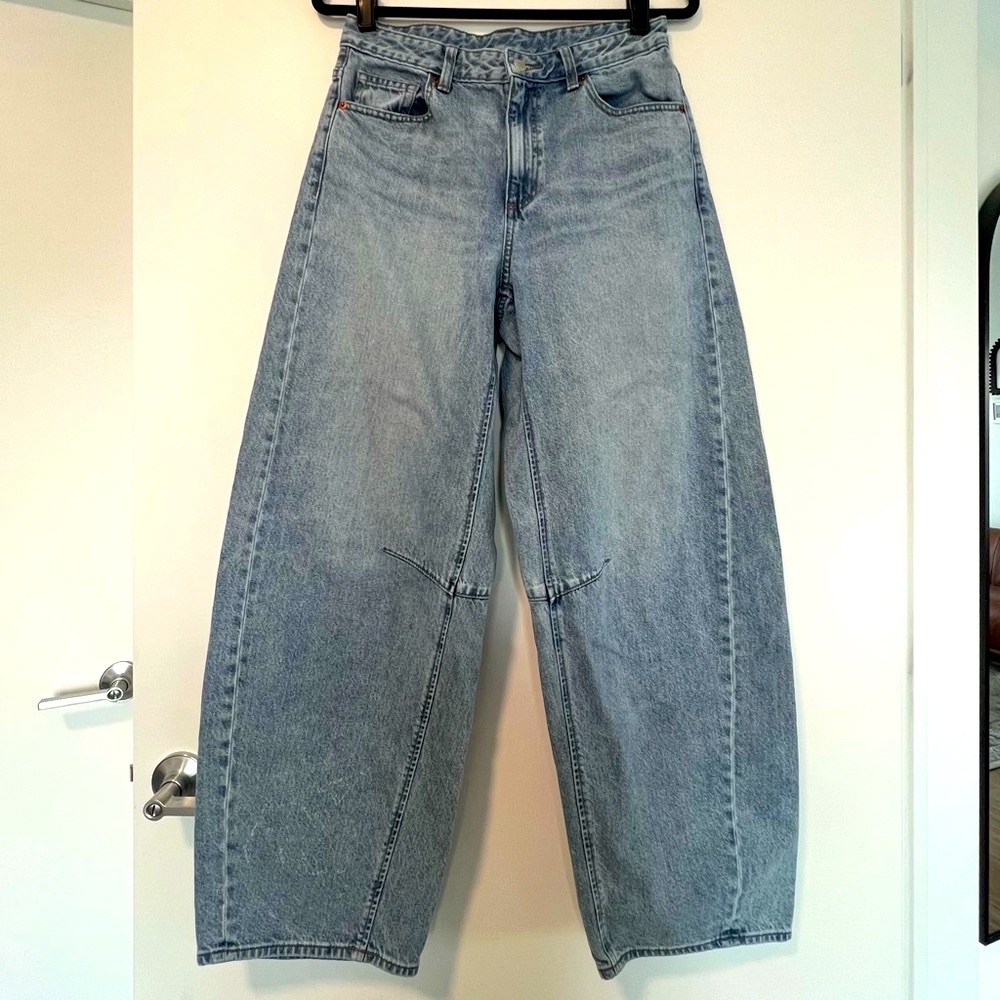 Stylish Light Blue Wide Leg Jeans
